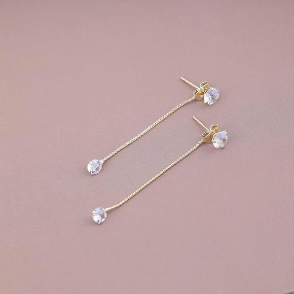 Diamond Drop Earrings M1238 - Picture 1 of 6
